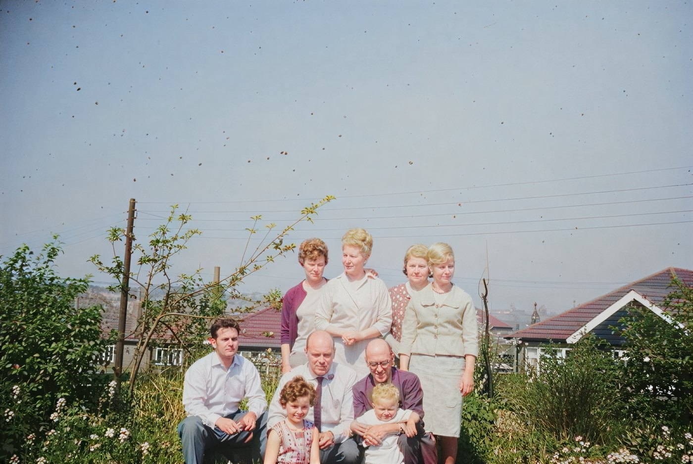 The same family group colorized with the Pro model
